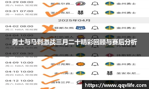 勇士与马刺激战三月二十精彩回顾与赛后分析